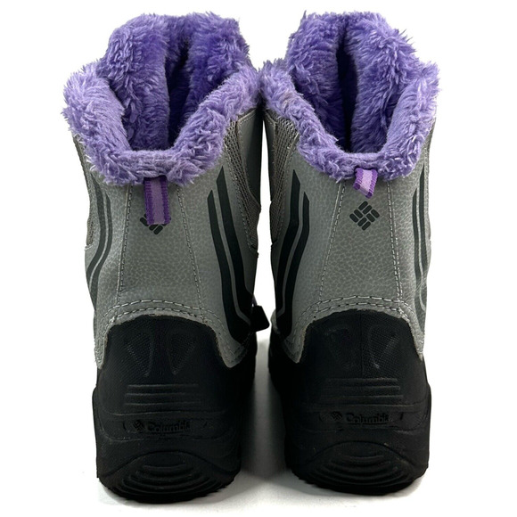 Columbia Bugaboot Plus IV Omni-Heat Boot Girl's Size 6 Gray Purple BY5954-036 - Picture 5 of 11
